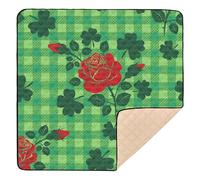 Wild Irish Rose St Large Non-Slip Baby Gym & Activity Mat for Indoor Outdoor Cozy Breathable Activity Gym Mat for Baby Kids Toddlers Infants, 50'' x 50''