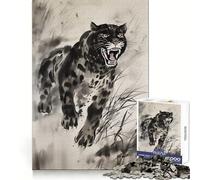 Wild Jaguar Illustration 1000 Piece Jigsaw Puzzles for Adults Jigsaw Boost Memory Peaceful Recreation Quality Cut Memorable Gift (38x52cm)