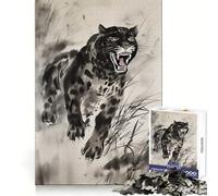 Wild Jaguar Illustration Adult Jigsaw1000 Pieces Clear Thinking Restful Escape Precise Edges (50x75cm)