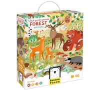 Wild Jumbo Floor Puzzle Forest Animals - Includes 40 Large Jigsaw Pieces with a Big Completed Size of 26” x 19” - for Kids Ages 3 Years and up