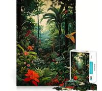 Wild Jungle Odyssey 1000 Piece Jigsaws for Adults Mind Train Fun Precision Cut Smooth Edges Absorbing Activity for Quiet Nights (38x52cm)