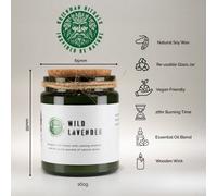 Wild Lavender Soy Woodwick Candle With 26 Hour Burn