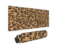 Wild Leopard Animal Full Width Single-Sided Printed Oversized Keyboard Pad For Office Games And Learning, Suitable For Desktop Computers And Laptops