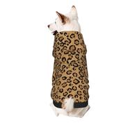 Wild Leopard Animal Print Dog Hoodie For Small Dogs, Warm, Soft, And Breathable Sweatshirt, Easy To Wear Jumper, Pet Winter Weather Coat Pullover