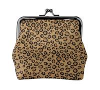 Wild Leopard Animal Print Print Coin Purse for Men Women Leather Kiss Lock Small Pouch Coin Wallet