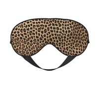 Wild Leopard Animal Print Sleep Mask Silk Eye Cover Soft Satin Blindfold Elastic Strap Night Eyeshade Travel Nap for Women Men