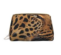 Wild Leopard Animal Printed Makeup Bag for Women Portable Leather Make up Bag Travel Zipper Cosmetic Bags Organizer