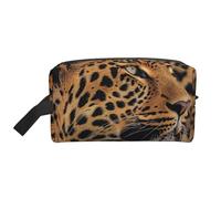 Wild Leopard Animal Printed Makeup Bag Travel Portable Cosmetic Bag Large Capacity Makeup Case Toiletry Handbag Organiser for Women