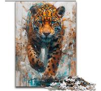 Wild Leopard Jigsaw Puzzles for Adults 1000 Piece Puzzle, Pattern Assembly Fun at Home Activities, Birthday Present,Travel Gifts (50x75cm)