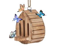 Wild-life World Butterfly Barn Garden Habitat, Wooden House, Butterfly House and Feeder for Outdoor Garden, Natural Butterflies Nesting Box for Outdoor Educational Observation Helper