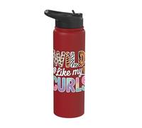 Wild Like My Curls Curly Haired Leopard Animals Colorful Stainless Steel Insulated Water Bottle