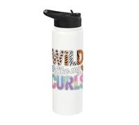 Wild Like My Curls Curly Haired Leopard Animals Colorful Stainless Steel Insulated Water Bottle