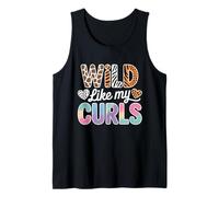 Wild Like My Curls Curly Haired Leopard Animals Colorful Tank Top
