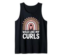 Wild Like My Curls Curly Haired Rainbow Heart Love Curls Tank Top
