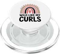 Wild Like My Curls Curly Haired Rainbow Heart Love Curly PopSockets PopGrip for MagSafe