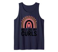 Wild Like My Curls Curly Haired Rainbow Heart Love Curly Tank Top