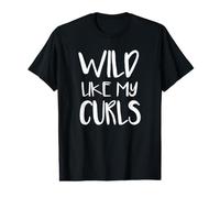 Wild Like My Curls Cute Curly Hair Kid Design Value Graphic T-Shirt