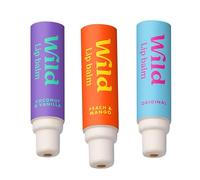 Wild Lip Balm Refill Variety Pack with SPF 25-3 Pack of Lip Balm Refills in Coconut & Vanilla, Peach & Mango and Original Scents - 98% Natural Ingredients with Shea Butter - Beeswax Free - Vegan