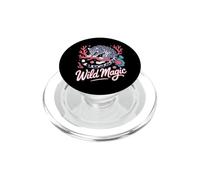 Wild Magic Snow Leopard Coral Fantasy Retro Wildlife PopSockets PopGrip for MagSafe