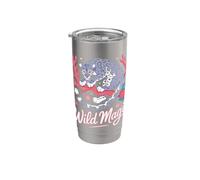 Wild Magic Snow Leopard Coral Fantasy Retro Wildlife Stainless Steel Insulated Tumbler
