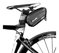 Wild MAN 1.2L Cycling Waterproof Hard Shell Bike Saddle Bag Under Seat for Road Mountain Bicycle Cycling(Black,ES7)