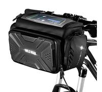 Wild Man 4L Rainproof Bike Handlebar Storage Bag with Touch Screen Use for MTB Mountain Road Bike Folding Bike Scooters (GS6)