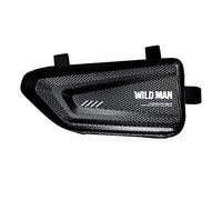 Wild Man Rainproof Hard Shell Triangle Bike Saddle Bag for Frame Under Seat for Road Mountain Cycling (Black, E4)