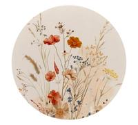 Wild Meadow Florals Flower Small Round Mouse Pad, Anti-Slip Rubber Computer Mousepad for Office Home Gaming Laptop, 10 x 10 Inch