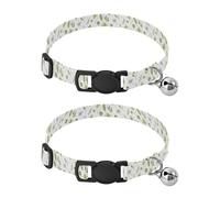 Wild Meadow Herbs White Collar for Cats, 2 Pack Kitten Collar with Bell