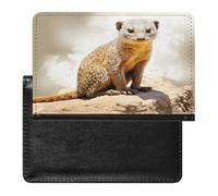 Wild Meerkats Passport Holder Passport Wallet Document Organizer Protector PU Leather Card Slot Travel Accessories
