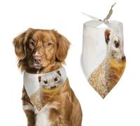 Wild Meerkats Pet Scarf Adjustable Pet Accessories Triangular Scarf Washable Floral Print Puppy Bib Bandana Stylish Comfortable Cat Scarves for Holiday Scarfs