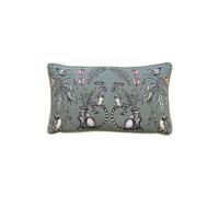 Wild Mirrored Creatures Digitally Printed Piped Cushion Wylder Tropics Green 30cm x 50cm