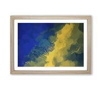 Wild Moods in Abstract Framed Print | A2 Oak Framed Wall Art | Ready to Hang | Abstract Fantasy Picture | Living Room Bedroom Lounge Office