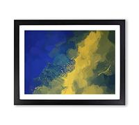 Wild Moods In Abstract Modern Art Framed Print | A2 Black Framed Wall Art | Ready to Hang | Abstract Fantasy Picture | Living Room Bedroom Lounge Office