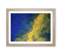 Wild Moods In Abstract Modern Art Framed Print | A2 Oak Framed Wall Art | Ready to Hang | Abstract Fantasy Picture | Living Room Bedroom Lounge Office