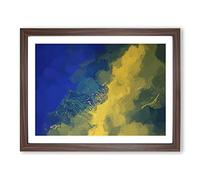 Wild Moods In Abstract Modern Art Framed Print | A2 Walnut Framed Wall Art | Ready to Hang | Abstract Fantasy Picture | Living Room Bedroom Lounge Office