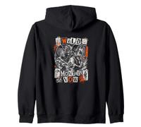Wild Mountain Vow Samurai Crow Fantasy Zip Hoodie
