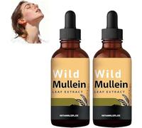 Wild Mullein Drops, Natural Wild Mullein Leaf Extract for Cough Control & Lung Cleanse Support, Gentle Formula, for Men & Women(2PCS)