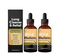Wild Mullein,Wild Mullein Drops,Natural Wild Mullein Leaf Extract,for Lung Cleanse and Detox,for Men & Women (2 pcs)