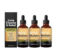 Wild Mullein,Wild Mullein Drops,Natural Wild Mullein Leaf Extract,for Lung Cleanse and Detox,for Men & Women (3 pcs)