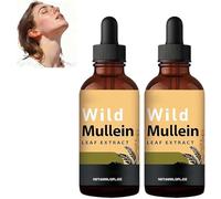 Wild Mullein - Wild Mullein Drops, Natural Wild Mullein Leaf Extract for Lung Cleanse and Detox, Gentle and Portable, Ideal for Men & Women (2 Pcs)