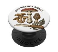 Wild Mushroom Forager Vintage Fungi Illustration PopSockets Adhesive PopGrip