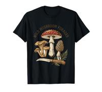 Wild Mushroom Forager Vintage Fungi Illustration T-Shirt