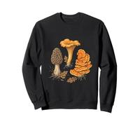 Wild Mushroom Foraging Mycology Botanical Art Sweatshirt