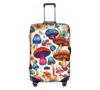 Wild Mushroom Luggage Cover Elastic Washable Stretch Suitcase Protector Scratch Resistant Travel Cover White/Opulent Garden X-Large, White/Opulent Garden, XL