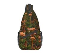 Wild Mushroom Men's Sling Backpack, Travel Hiking Day Bag Crossbody Shoulder Bag.