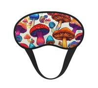 Wild Mushroom Print Fashion Sleep Eye Mask for Men Women, 100% Blackout Eye Mask, Soft Covering Strong Light, Suitable for Travel/Yoga/Nap