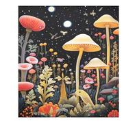 Wild Mushrooms Dishwasher Magnet Cover Waterproof Magnectic Sticker Refrigerator Magnet Decor Home Cabinet Decals Appliances Stickers for Home Decor Kitchen Decoration 23"x26"