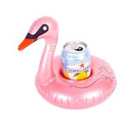 Wild 'n Wet Fun Inflatable Drinks Holders Unicorn Swan & Flamingo Hot Tub Can Holsters (Swan)