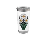 Wild Narcissus Radiiflorus Spring Bloom Stainless Steel Insulated Tumbler